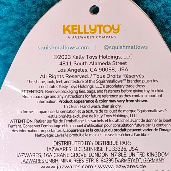 TIM 🦙 Blue Alpaca FuzzAMallow Original Squishmallow by Kelly Toy ☆ NWT ☆ - Picture 10 of 10